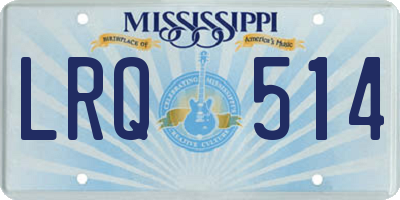 MS license plate LRQ514