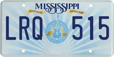MS license plate LRQ515