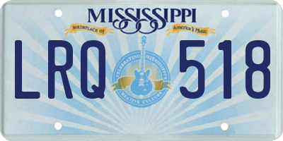 MS license plate LRQ518