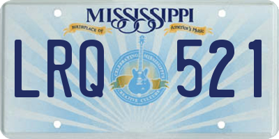 MS license plate LRQ521