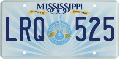 MS license plate LRQ525