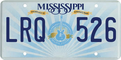MS license plate LRQ526