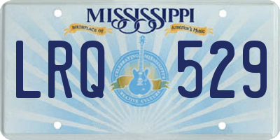 MS license plate LRQ529