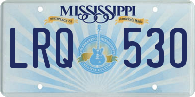 MS license plate LRQ530