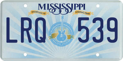 MS license plate LRQ539
