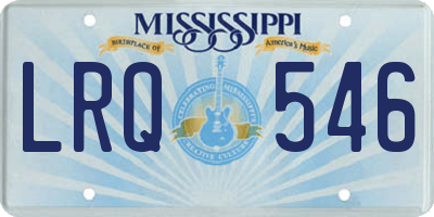 MS license plate LRQ546