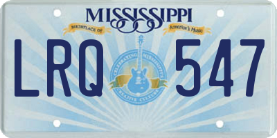 MS license plate LRQ547