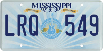 MS license plate LRQ549