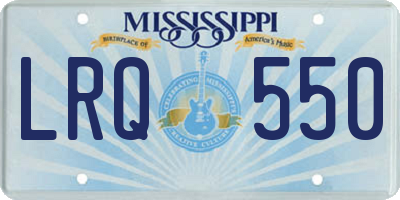 MS license plate LRQ550