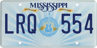MS license plate LRQ554