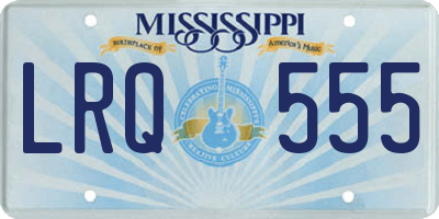 MS license plate LRQ555