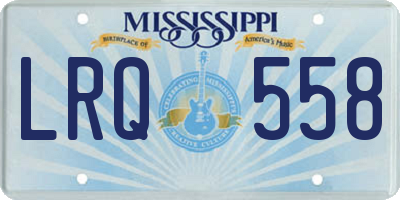 MS license plate LRQ558