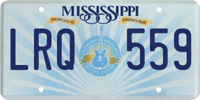 MS license plate LRQ559