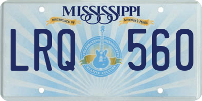 MS license plate LRQ560