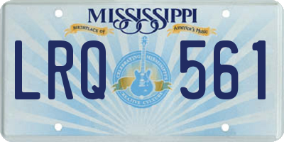 MS license plate LRQ561