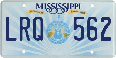 MS license plate LRQ562