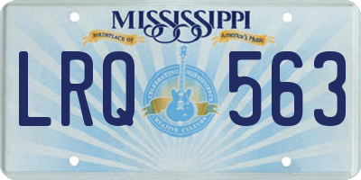 MS license plate LRQ563