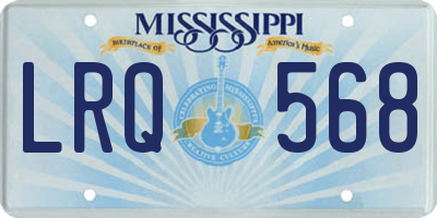 MS license plate LRQ568