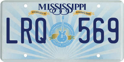 MS license plate LRQ569