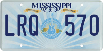 MS license plate LRQ570