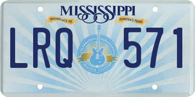 MS license plate LRQ571