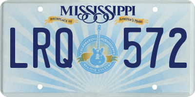 MS license plate LRQ572