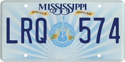 MS license plate LRQ574