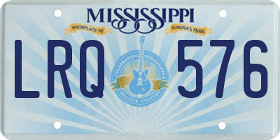 MS license plate LRQ576