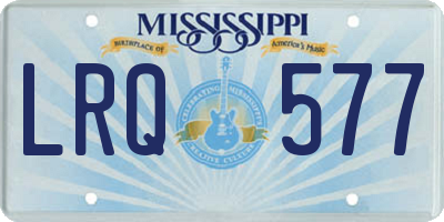 MS license plate LRQ577