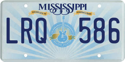 MS license plate LRQ586