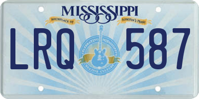 MS license plate LRQ587