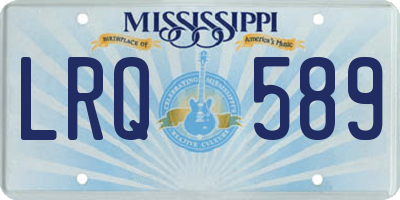 MS license plate LRQ589