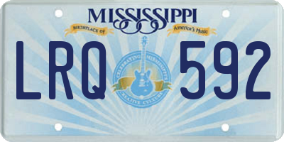 MS license plate LRQ592