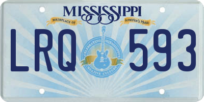 MS license plate LRQ593
