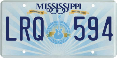 MS license plate LRQ594