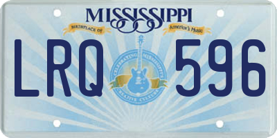 MS license plate LRQ596