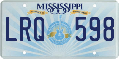 MS license plate LRQ598