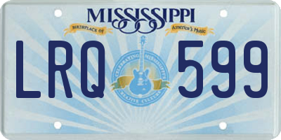 MS license plate LRQ599