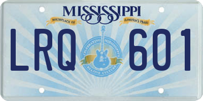 MS license plate LRQ601
