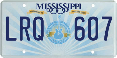 MS license plate LRQ607