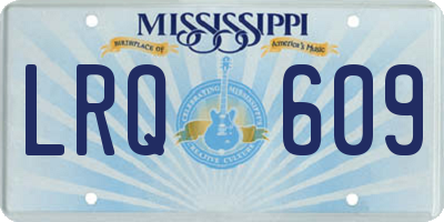 MS license plate LRQ609