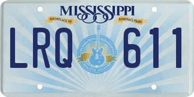 MS license plate LRQ611