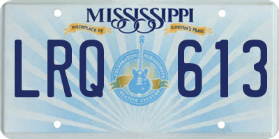 MS license plate LRQ613
