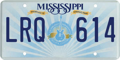 MS license plate LRQ614