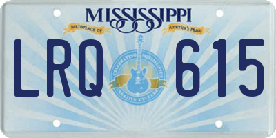 MS license plate LRQ615