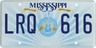 MS license plate LRQ616