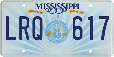MS license plate LRQ617