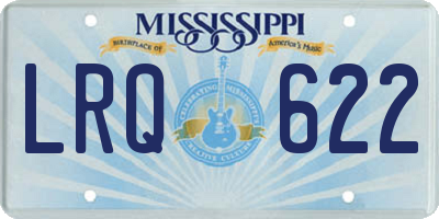 MS license plate LRQ622