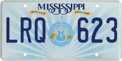 MS license plate LRQ623