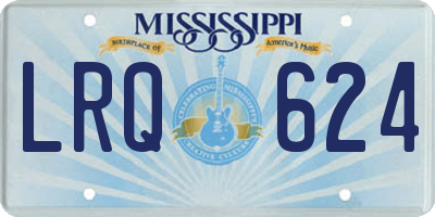 MS license plate LRQ624